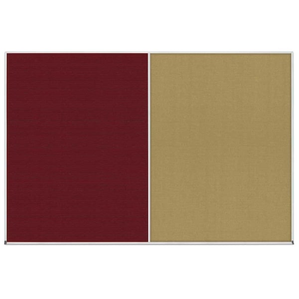 Enclosed Corkboard, 1 Door, 48"x36", 4" Fra, UV3409-SATIN-BLACK